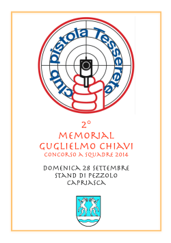 2&deg; memorial Guglielmo Chiavi