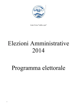 Programma 2014/2019
