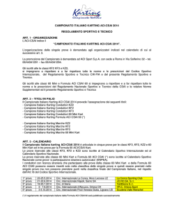 CAMPIONATO ITALIANO KARTING ACI-CSAI 2014
