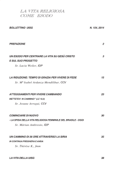 la vita religiosa come esodo - International Union of Superiors