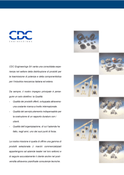catalogo generale - C.D.C. ENGINEERINGS srl