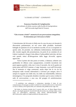 scarica il testo completo - Stato, Chiese e pluralismo confessionale