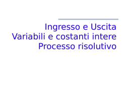 Ingresso Uscita