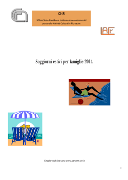 Soggiorni estivi per famiglie 2014