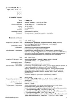 curriculum vitae di iliana inglese