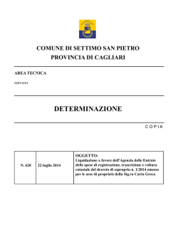 DETERMINAZIONE