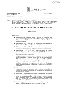 Provv. 630 del 25/02/2014
