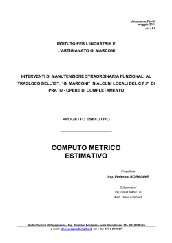 Capitolato speciale Marconi