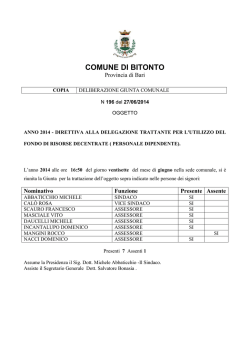 Delibera GC n. 196 del 27-06-2014