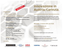 Innovazione in Austria/Carinzia.