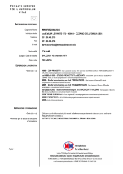 MAURIZZI MARCO VIA EMILIA LEVANTE 172 &ndash; 40064 &ndash; OZZANO