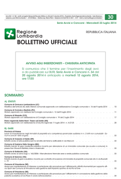 Pubblicazione BURL 23.07.2014