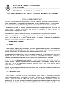 bando 2014, capitolato e allegati