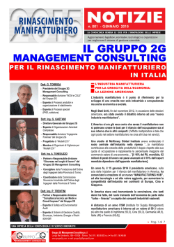 IN ITALIA PER IL RINASCIMENTO MANIFATTURIERO