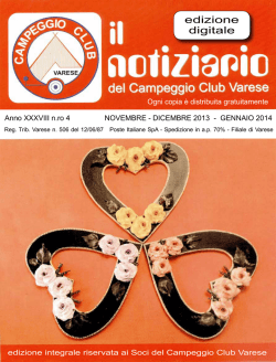 Anno 38 - n.ro 4 - Campeggio Club Varese