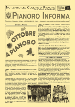 Anno 2014 n. 4 - Comune di Pianoro