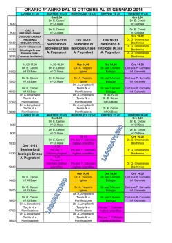 FM-ORARI 1&deg; ANNO - 1&deg; sem - 2014-2015