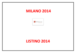 MILANO 2014 LISTINO 2014