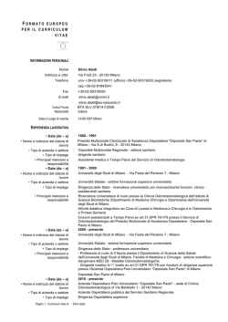 Curriculum Vitae - Azienda Ospedaliera San Paolo