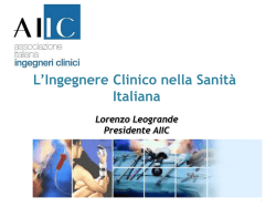 Audizione rappresentanti Associazione italiana ingegneri clinici (AIIC)