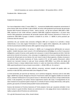 Corte di Cassazione 20 novembre 2014, n. 24723