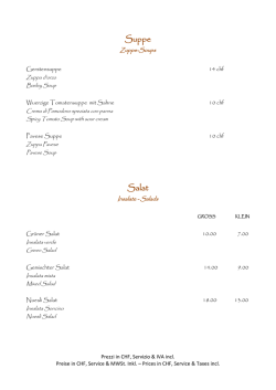 Suppe Salat - Hotel Bernina 1865