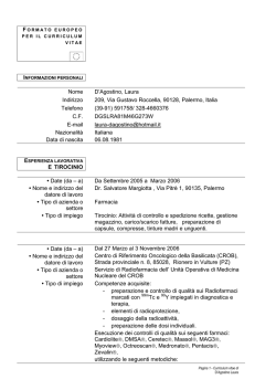 cv d agostino - Universit&agrave; degli Studi di Messina