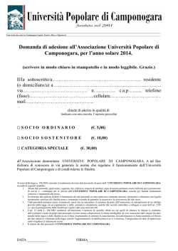 Moduli uniti - Università Popolare di Camponogara