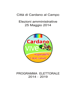 Programma lista CARDANO VIVE - Comune di Cardano al Campo