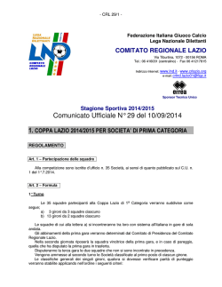 Circolare Coppa Italia
