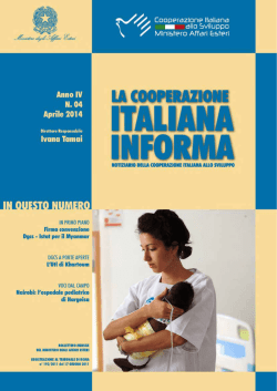 sommario - Cooperazione Italiana allo Sviluppo