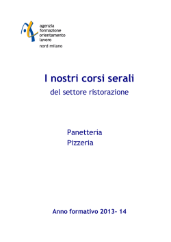 Panetteria e Pizzeria - catalogo corsi