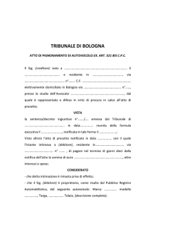 Pignoramento autoveicoli - ufficiali giudiziari bologna