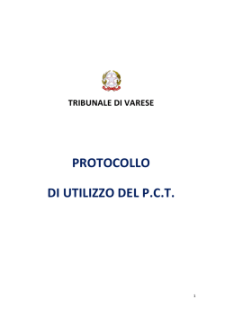 PROTOCOLLO DI UTILIZZO DEL P.C.T.