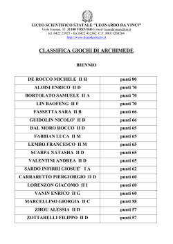 GIOCHI DI ARCHIMEDE - LSS Leonardo da Vinci
