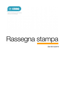 Rassegna stampa del 5 dicembre 2014
