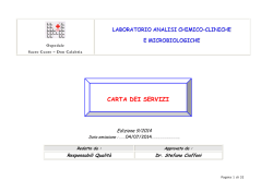 Clicca qui per vedere la carta dei servizi del Laboratorio.
