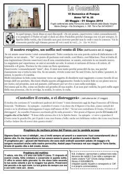 25 mag.-01 giu 2014 - Parrocchia di Zianigo