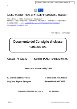 doc 15 maggio 2014 5 D - Liceo Scientifico "F. Severi"