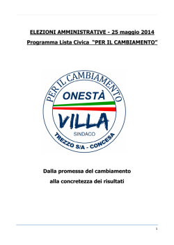 Lista Civica &ldquo;PER IL CAMBIAMENTO&rdquo;