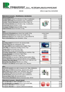 Materiale di consumo &ndash; Modellazione e riproduzione