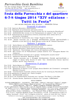 Festa della Parrocchia e del quartiere 6-7