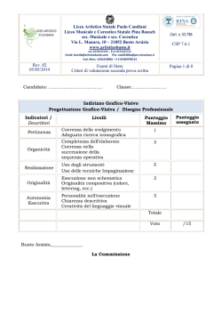 Griglia di valutazione seconda prova "Esame di Stato"