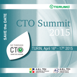 CTO Summit 2015 - Educazione Prevenzione Salute