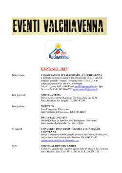 Download calendario eventi PDF