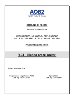 R.04 &ndash; Elenco prezzi unitari