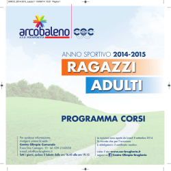 RAGAZZI ADULTI - Comune di Brugherio
