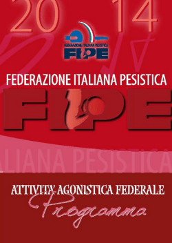 Programma attivit&agrave; Federale 2014