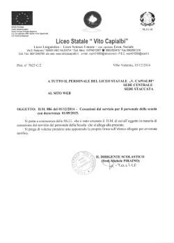 CIRCOLARE PENSIONI 01.09.2015 - "Vito Capialbi" Vibo Valentia