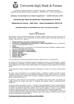 Universit&agrave; degli Studi di Ferrara